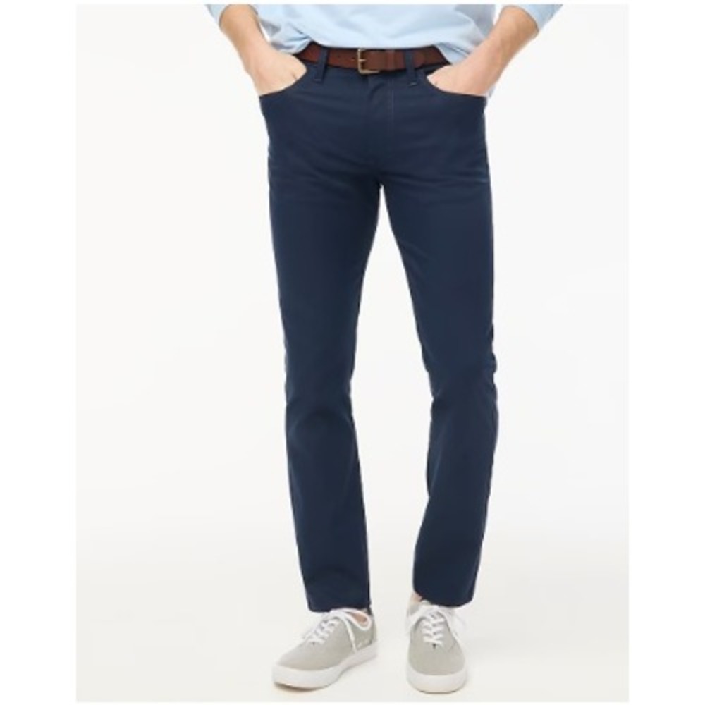 J Crew Flex Straight Fit Navy Blue Perfomance Pants Mens 33X30 Navy Blue NWT